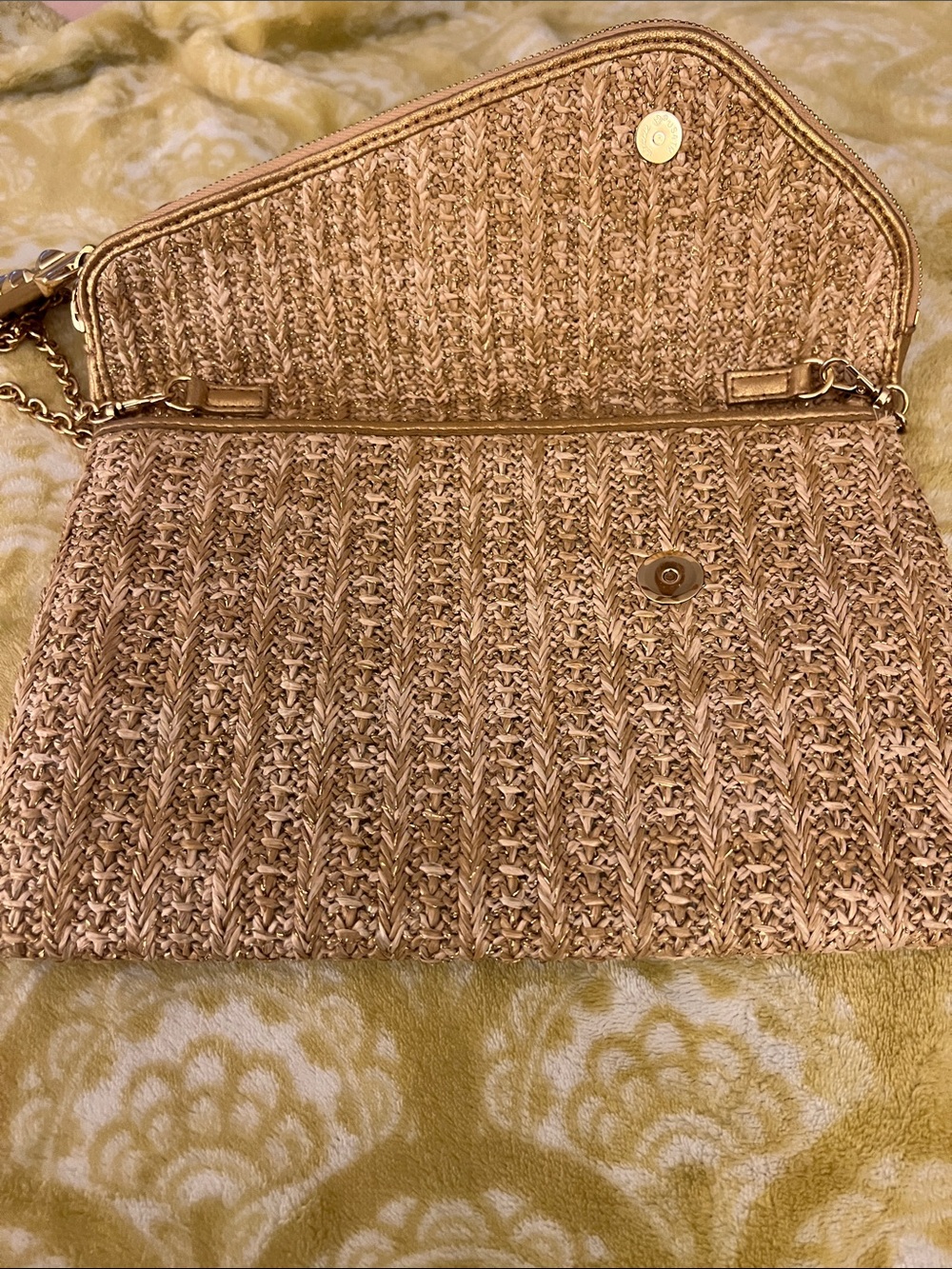 Henri Bendel Debutante
Asymmetrical Folding 
Raffia Wristlet/Clutch NWOT - Picture 10 of 13